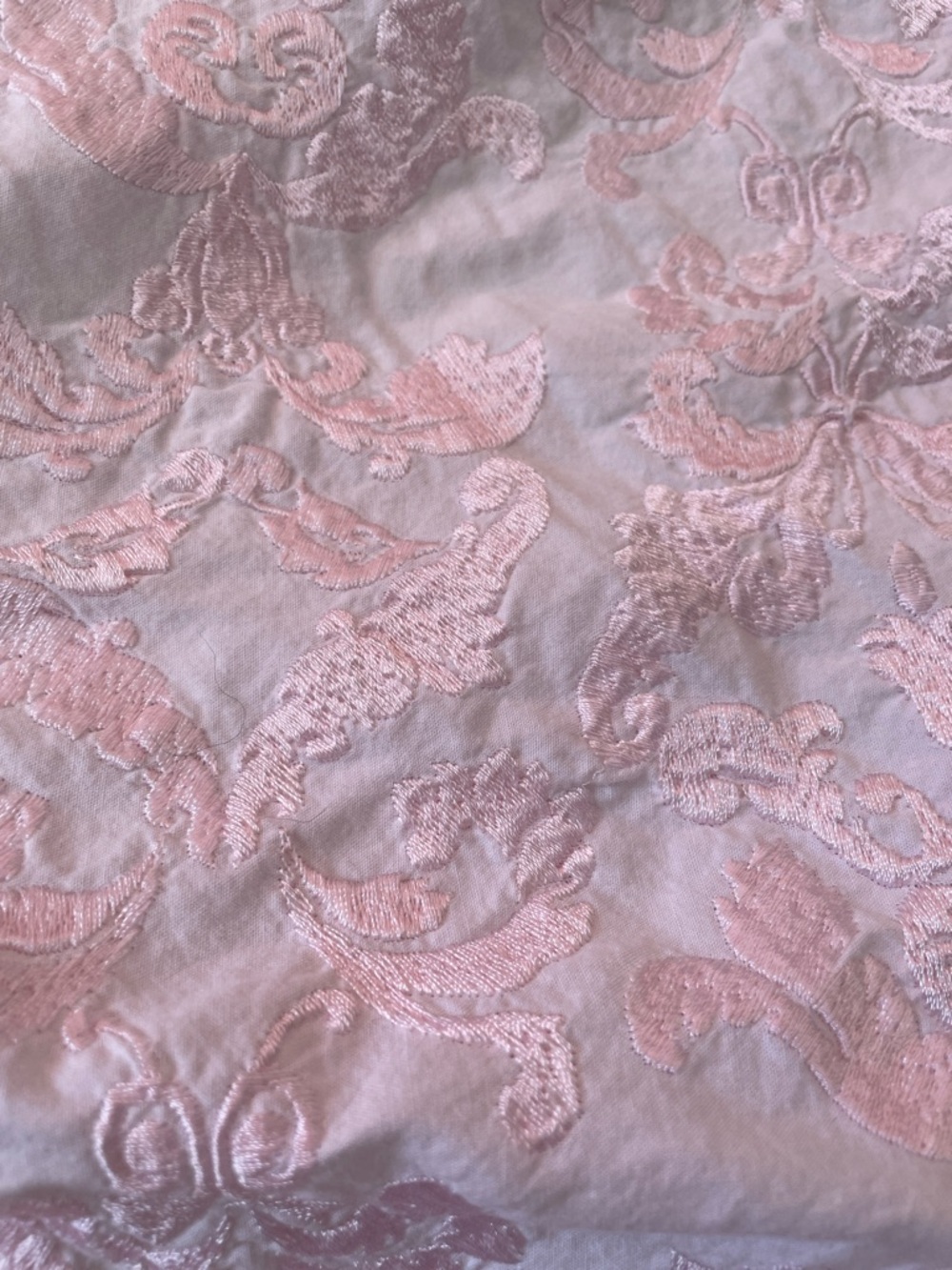 2 Simply Shabby Chic Pale Pink Embroidered Decorative Pillow Sham - Picture 6 of 14